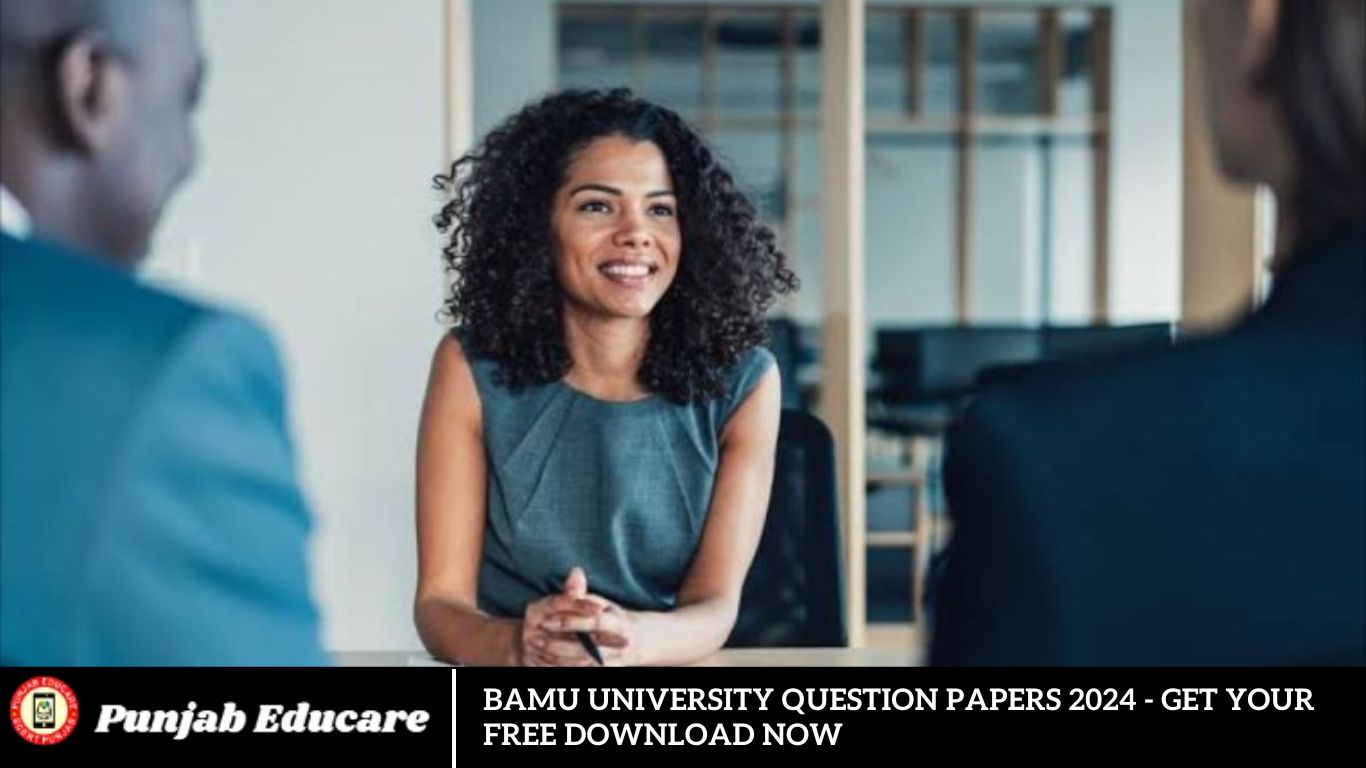 BAMU University Question Papers 2024 - Get Your Free Download
