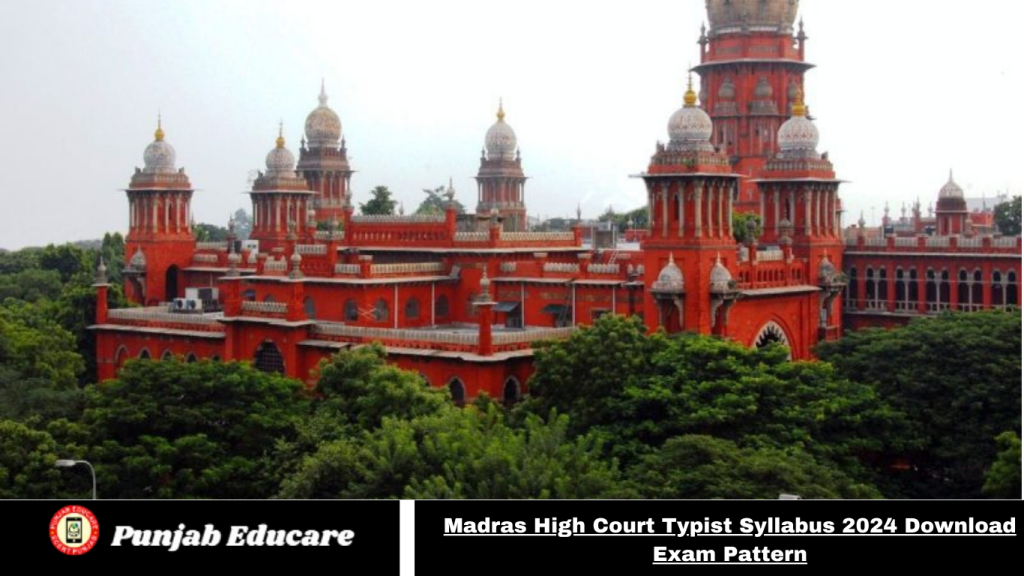 Madras High Court Typist Syllabus