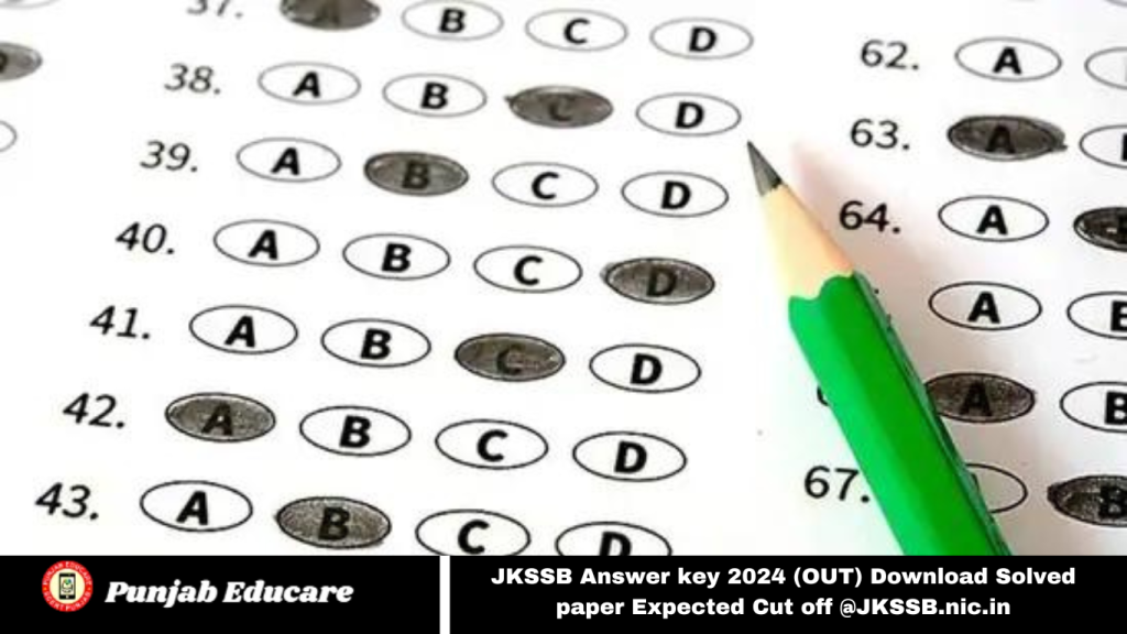 JKSSB Answer key