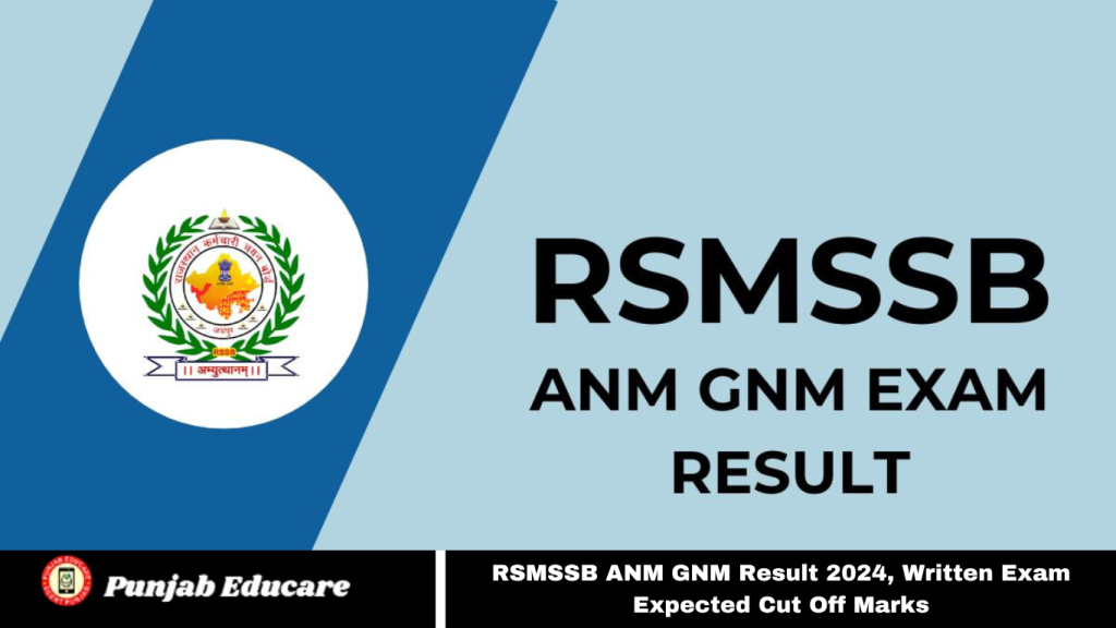 RSMSSB ANM GNM Result