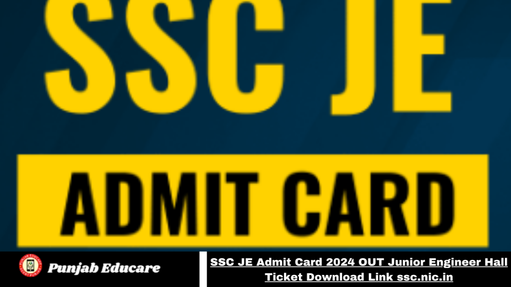 SSC JE Admit Card