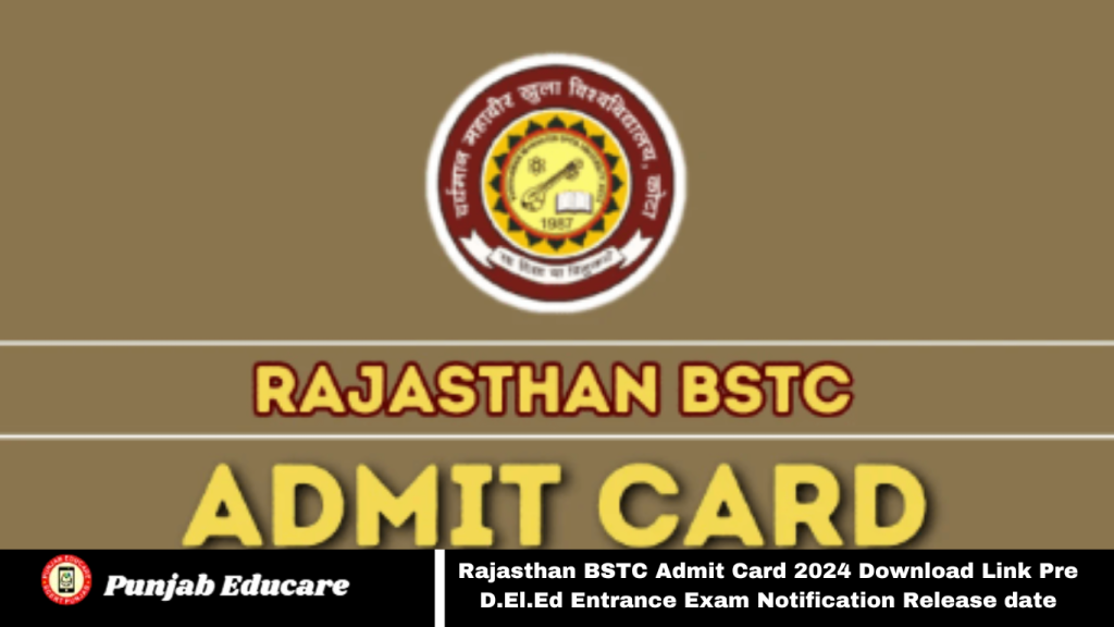 Rajasthan BSTC Admit Card