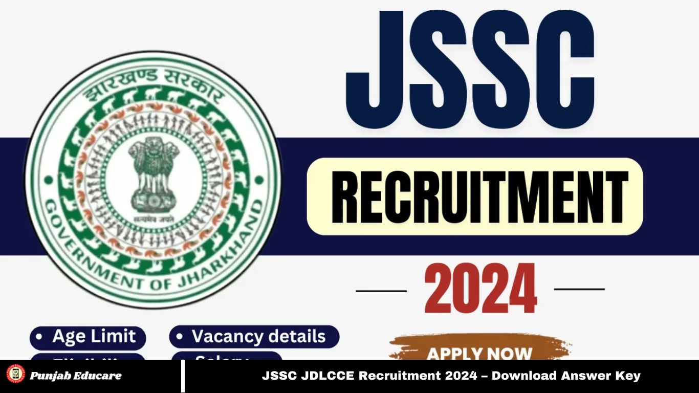 JSSC JDLCCE Recruitment 2024 - Punjab Educare